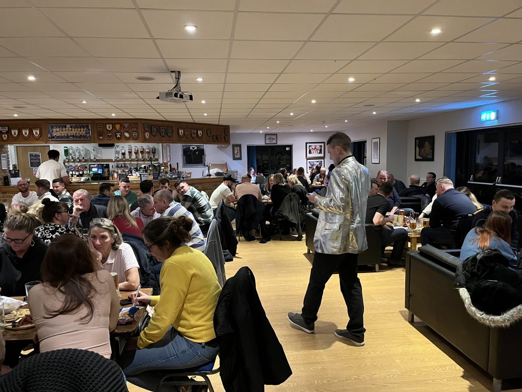 Room full of Quiz teams at Trowbridge Rugby Club