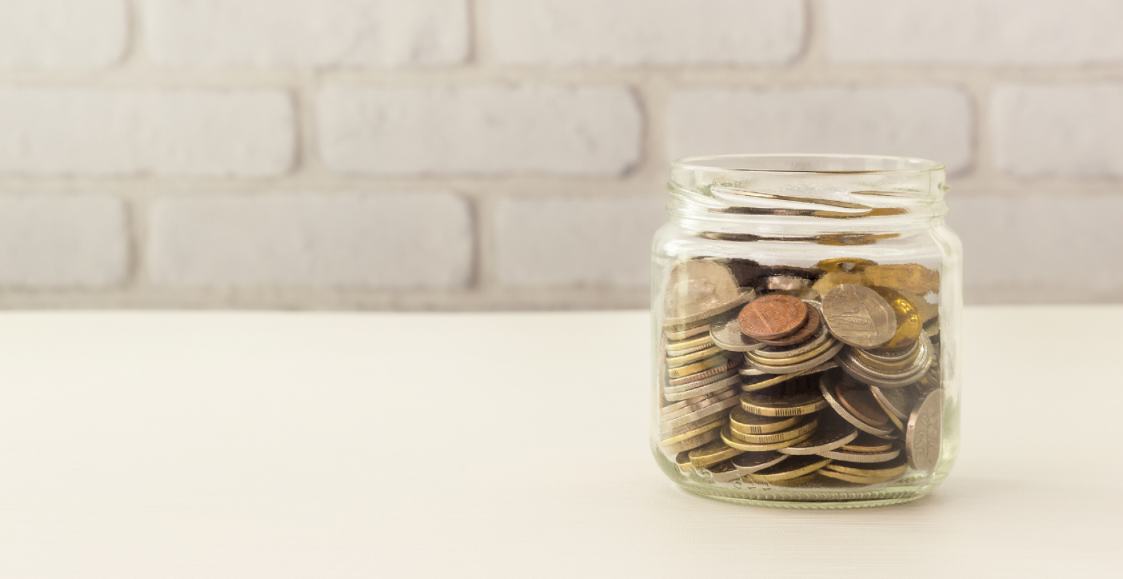 coin jar on coutertop