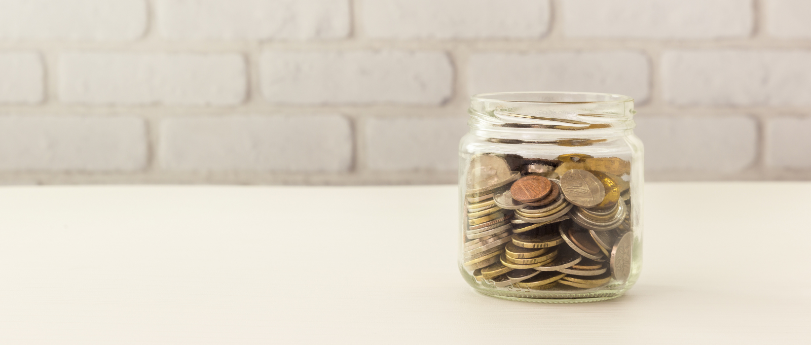 coin jar on coutertop